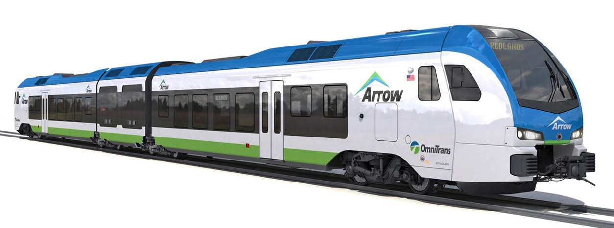 Digital rendering of commercial hydrogen-powered, zero-emission train.